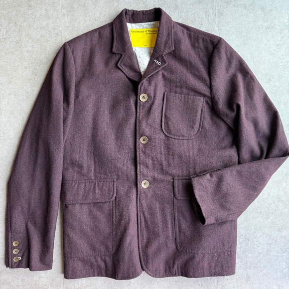 Descendant of Thieves, Wool blend blazer jacket, men's L, purple - Picture 1 of 11